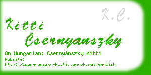 kitti csernyanszky business card