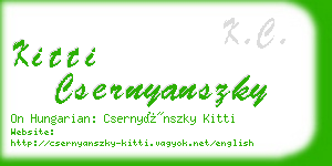 kitti csernyanszky business card